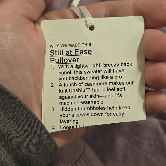 Lululemon Still at Ease Pullover- Size 8 - Picture 6 of 8
